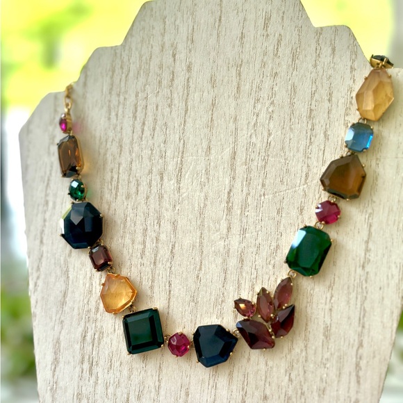 Gorgeous Kate Spade Necklace and Earring Set in Gold Multi Colored Stones - Picture 8 of 17